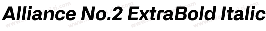 Alliance No.2 ExtraBold Italic字体转换